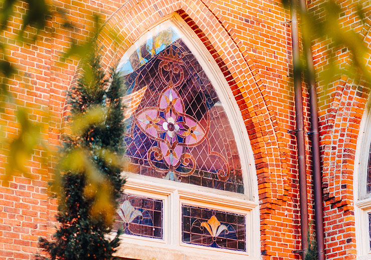 Photo of a stained glass window